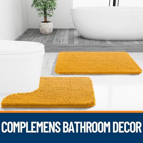 OLANLY Bathroom Rugs 36x24, Extra Soft Absorbent Chenille Bath Rugs - Image 7