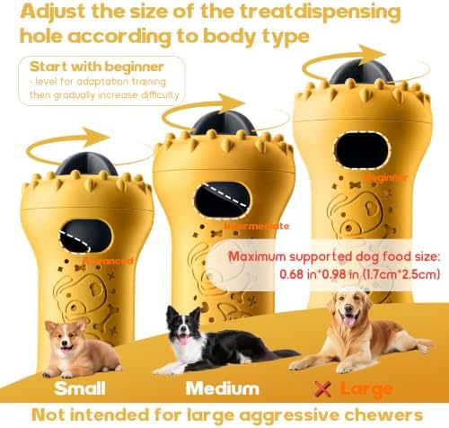 Interactive Dog Toys, Adjustable Treat Dispensing Toy to Keep Them Busy - Image 4