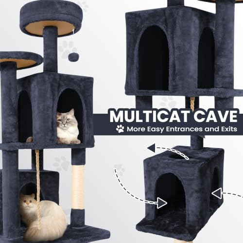58.5inch Large Cat Tree Tower Condo - Image 5