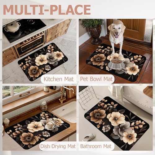 Bath Mat, Quick-Drying Non-Slip Rubber Bath Mats Artistic Absorbent - Image 7