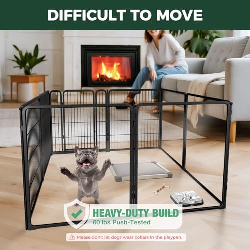 FXW AuraSpace Pro Acrylic & Wire Mesh Indoor Dog Playpen, 8 Panels - Image 2