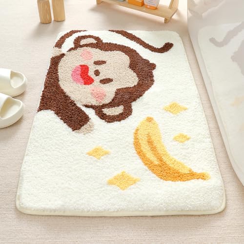 Molesun Monkey Bath Mat 16x24, Soft Absorbent Microfiber Bath Rugs - Image 4
