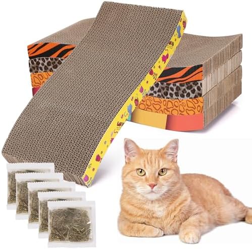 5 Pcs Multicolor Printed Cat Scratcher Pads by Unknown