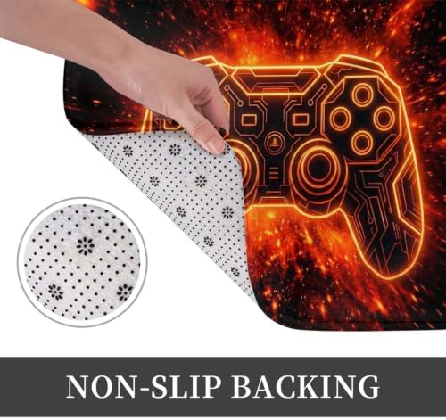 Game Joystick Gaming Bath Mat 24x16 Inch Non-Slip Soft Microfiber Bathroom Rugs - Image 4