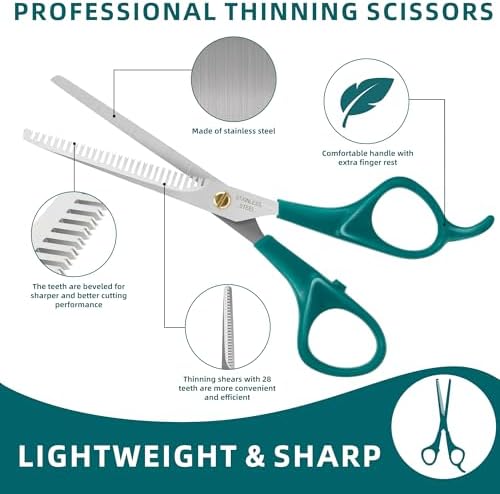 Professional Pet Grooming Kit, Stainless Steel Dog & Cat Grooming Shears - Image 4