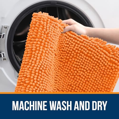 OLANLY Bathroom Rugs 30x20, Extra Soft Absorbent Chenille Bath Rugs - Image 5