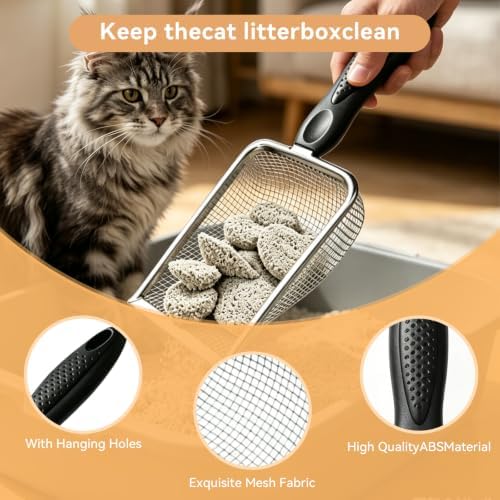 Cat Litter Scoop Metal 3.8mm Mesh - Image 3