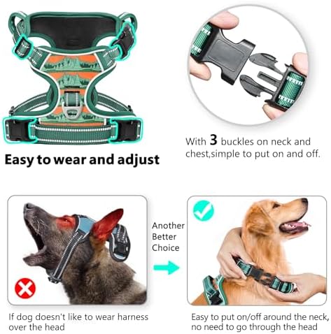 Timos Dog Harness Medium Sized, Quick Release 3 Buckles, Wilderness - Image 2