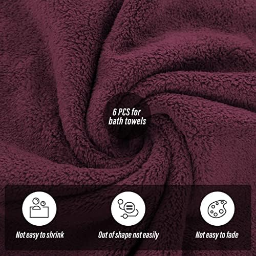 MOONQUEEN 6 Pack Premium Bath Towel Set - Image 4