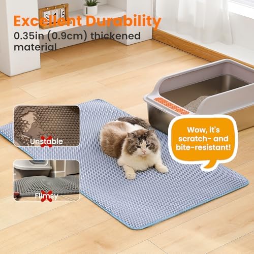 Extra Large Cat Litter Mat XXL, Double Layer Honeycomb - Image 6