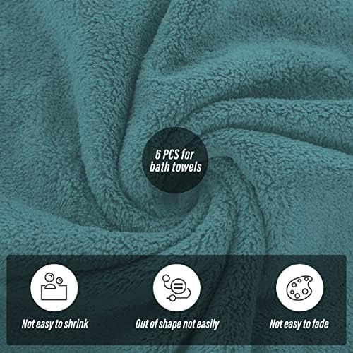 MOONQUEEN 6 Pack Premium Bath Towel Set - Image 4
