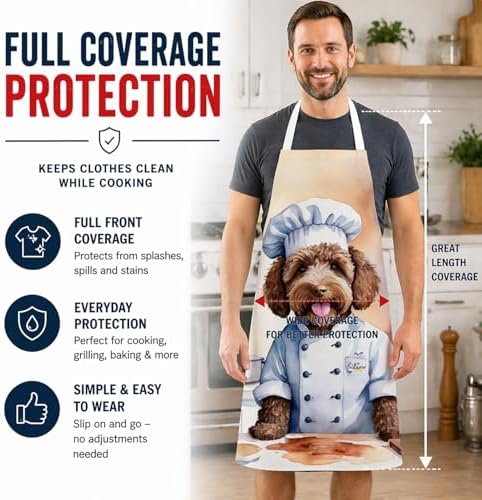 Caroline's Treasures Labradoodle The Chef Apron Cooking Kitchen Server Baking - Image 3