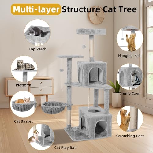 54inch Large Cat Tree Tower Condo - Image 5