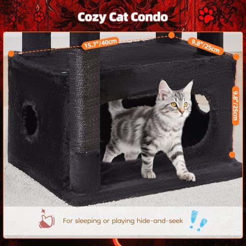 Taoqimiao Gothic Cat Tree, 38.5In Cat Tower - Image 2