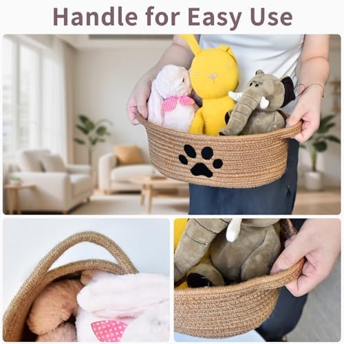 Small Woven Dog Toy Basket - Image 6