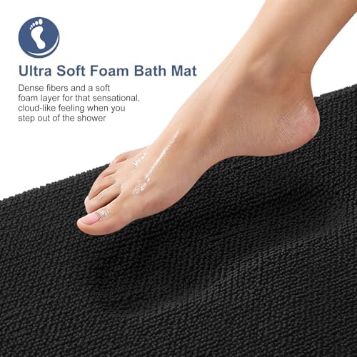OLANLY Thick Memory Foam Bathroom Rugs 30x20, Absorbent Bath Mat - Image 2