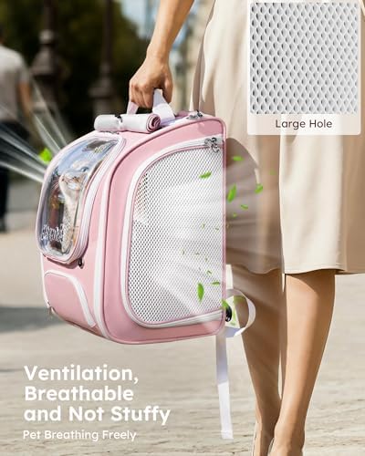Pecute Cat Backpack Carrier, Large Space Cat Bubble Backpack - Image 3