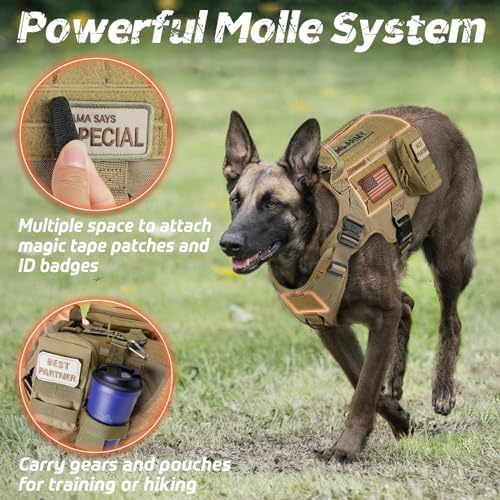 rabbitgoo Tactical Dog Harness for Small, Heavy Duty Military No Pull Vest - Image 3