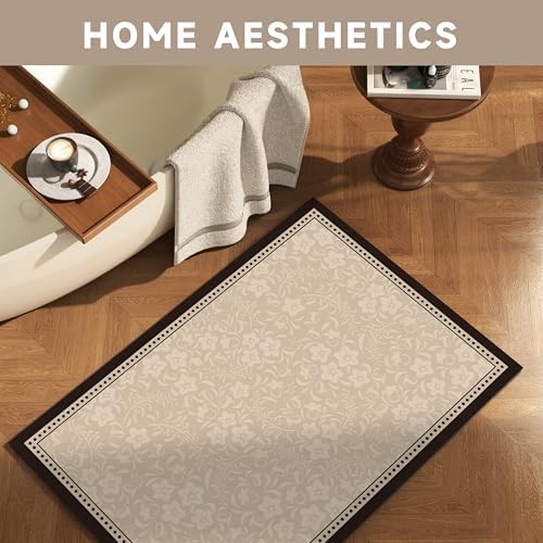 Ultra Thin Bath Mat 24"x16", Absorbent Quick Dry Washable Bath Rug - Image 6