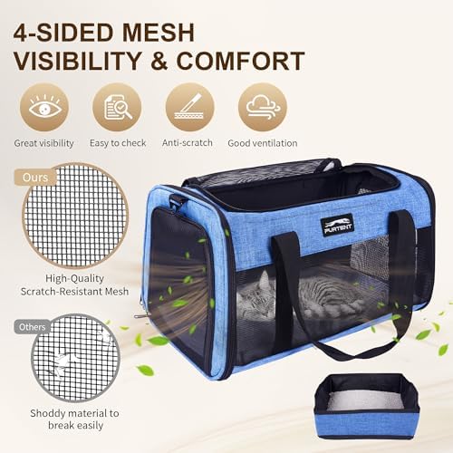 Pet Carrier Airline Approved, Soft Sided Cat Carrier - Image 4