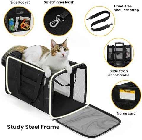 Conlun Cat Carrier Bag, Soft-Sided Pet Carriers - Image 4