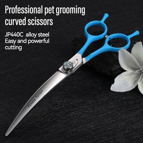 Professional Pet Grooming Curved Scissors, JP440C Alloy Steel, Sharp and Durable - Image 2