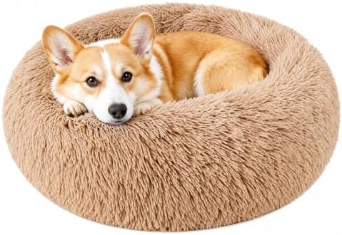 Medium Dog Bed, Washable Plush Donut Dog Bed, 28 Inch by Unknown