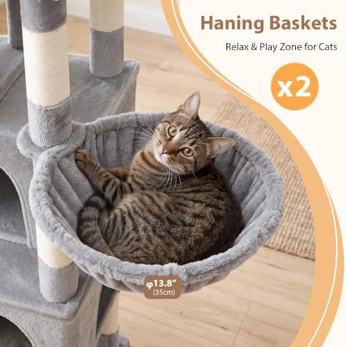 Gitelsnour 78.7'' Cat Tree Tower, 4 Cat Condos - Image 4