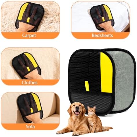 Deshedding Pet Grooming Gloves for Cats & Dogs - Image 6