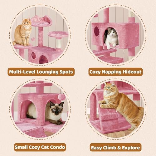 Yaheetech 62in Cat Tree Tower, Double Condo, Scratch Posts - Image 4