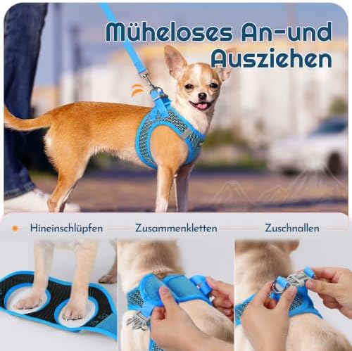 Eagloo Small Dog Harness and Leash Set, Step in Medium Small Puppy Pet Vest - Image 4