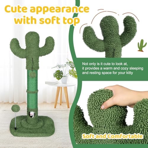 Tall Cat Scratching Post for Indoor Cats, Sisal Scratching Post - Image 2