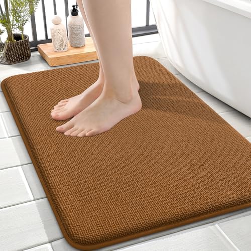 OLANLY Memory Foam Small Bathroom Rugs 24x16, Absorbent Bath Mat by OLANLY