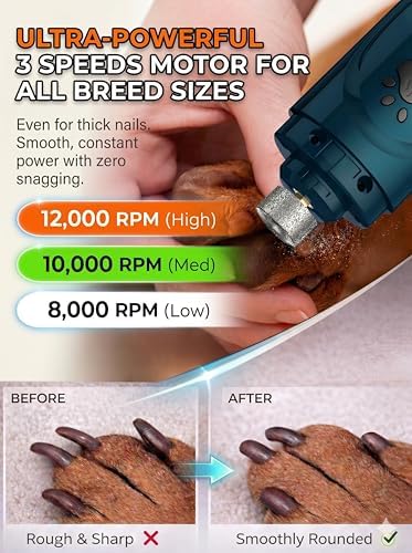 YABIFE Super Quiet Dog Nail Grinder & Clippers Kit - Image 4