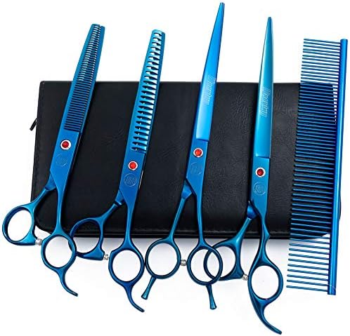 Moontay 8" Professional Dog Grooming Scissors Set of 5 by Moontay