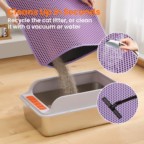 Cat Litter Mat, Double Layer Honeycomb Cat Litter Trapping Mat, Non Slip - Image 5