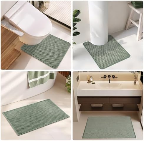 TYUU Bathroom Runner Rugs, Long Bath Mat Runner Washable Thin Quick Dry Low - Image 6