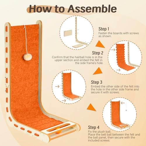 Felt Cat Scratcher for Indoor Cats, 26.8 Inch - Image 6