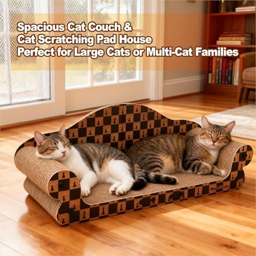 27" Cat Scratcher Bed & Sofa, Large Scratching Board House, Spacious & High - Image 3