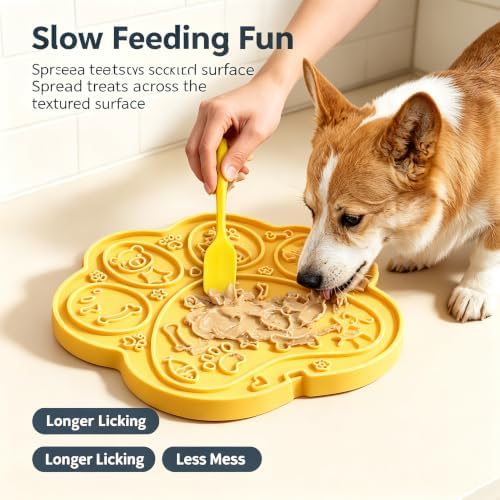 Dog Lick Mat, Silicone Paw Slow Feeder - Image 2