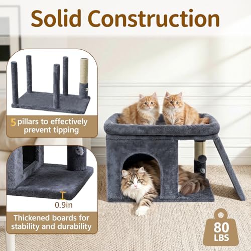 Cat Tree Tower with 15.7x23.6 Perch Bed - Image 3