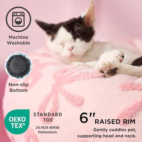LE SURE Shown on TV Jacquard Donut Cat Beds Indoor - Image 3