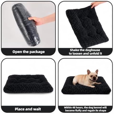 Dog Bed Medium Size, Plush Washable Pet Bed Mat, Dog Crate Bed 29"x21" - Image 7