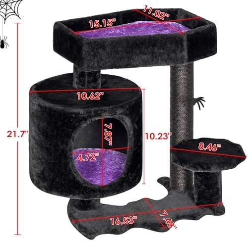 BEWISHOME Cat Tree for Indoor Cats, Gothic Cat Tree - Image 7