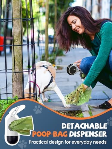 Retractable Dog Leash with LED Flashlight, Douexio Upgrade 3 in 1 Dog Leash - Image 7