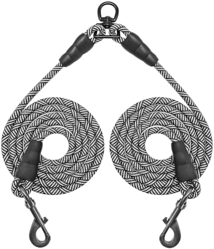 5 FT Double Dog Leash Coupler Extension Rope by Mycicy