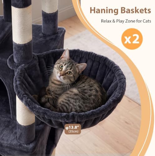 Gitelsnour 78.7'' Cat Tree Tower, 4 Cat Condos - Image 4