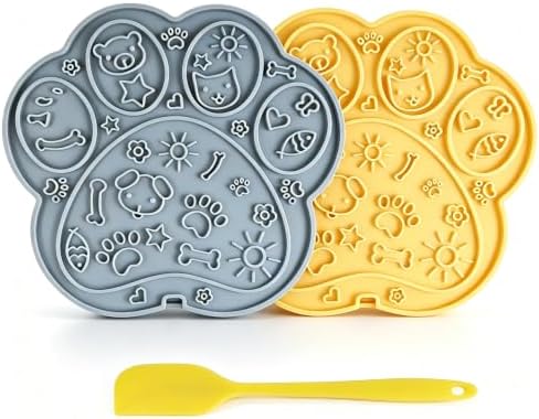 Dog Lick Mat, Silicone Paw Slow Feeder by Wfciosdv