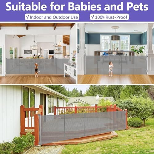 Reinforced 42" Tall Pet Gate x 96" Long Baby Gate, Prevents Crawling Under - Image 5