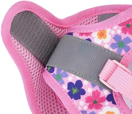 Small Dog Harness Cute Pink Flowers Step in Vest Harness - Image 6